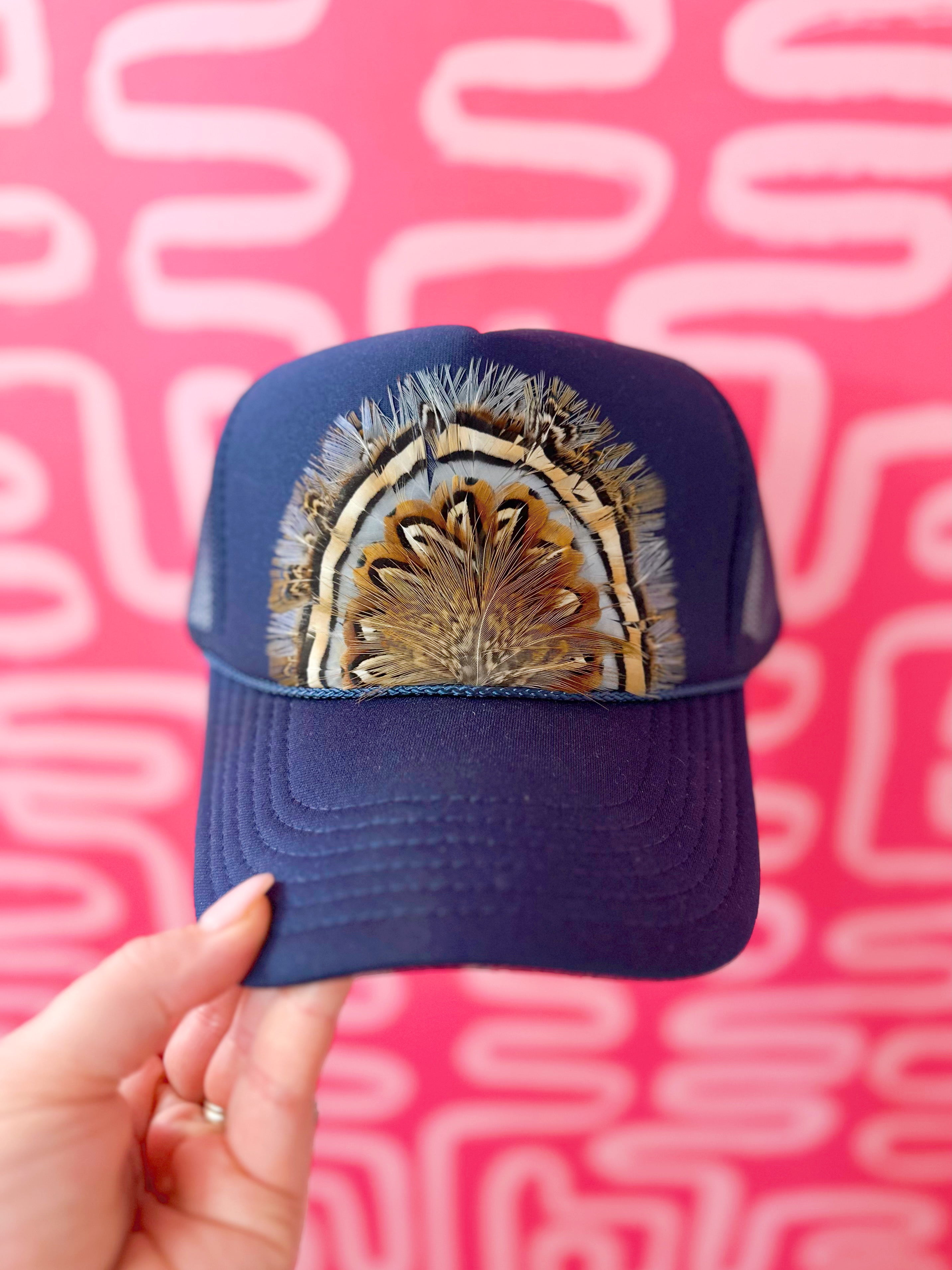The Lainee Feathered Trucker Hat