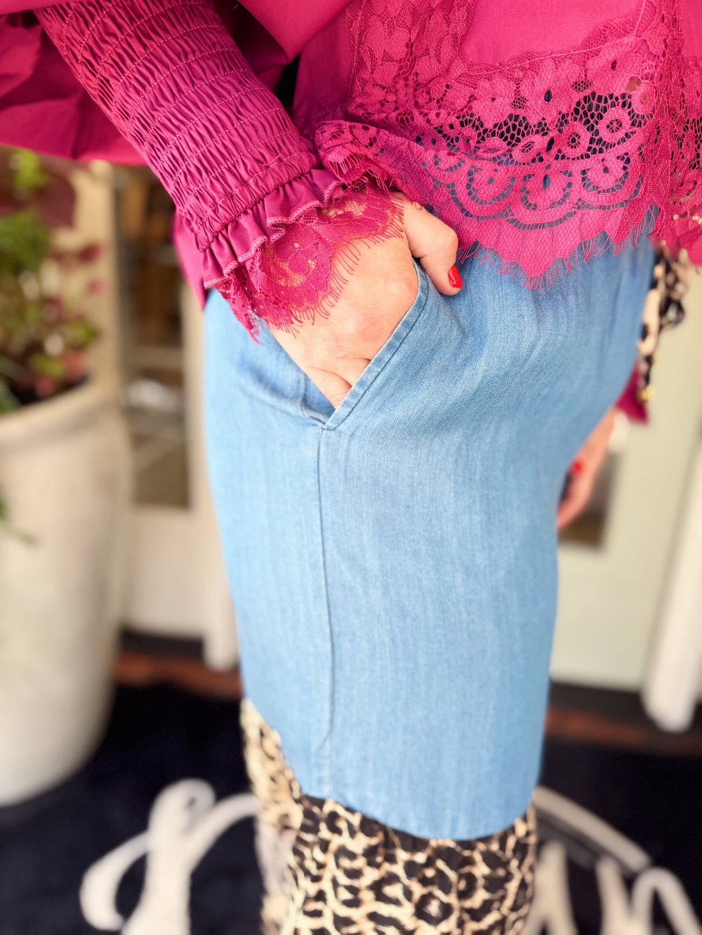 The Dixie Leopard Print Tiered Pants (S-3X)