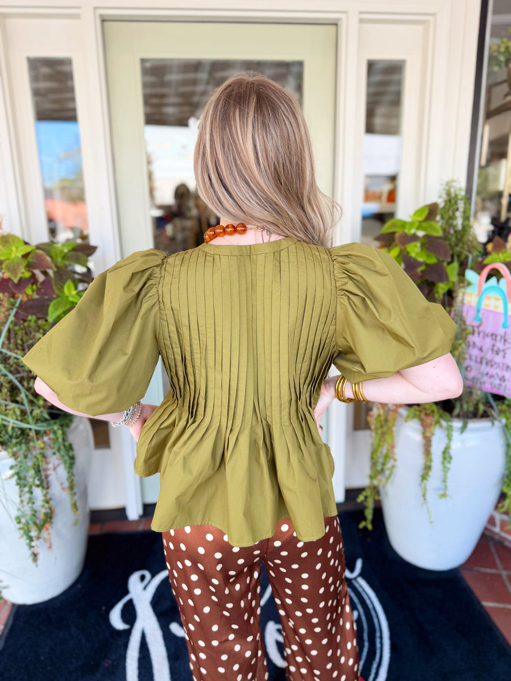 The Langley Puff Sleeve Top (S-L)