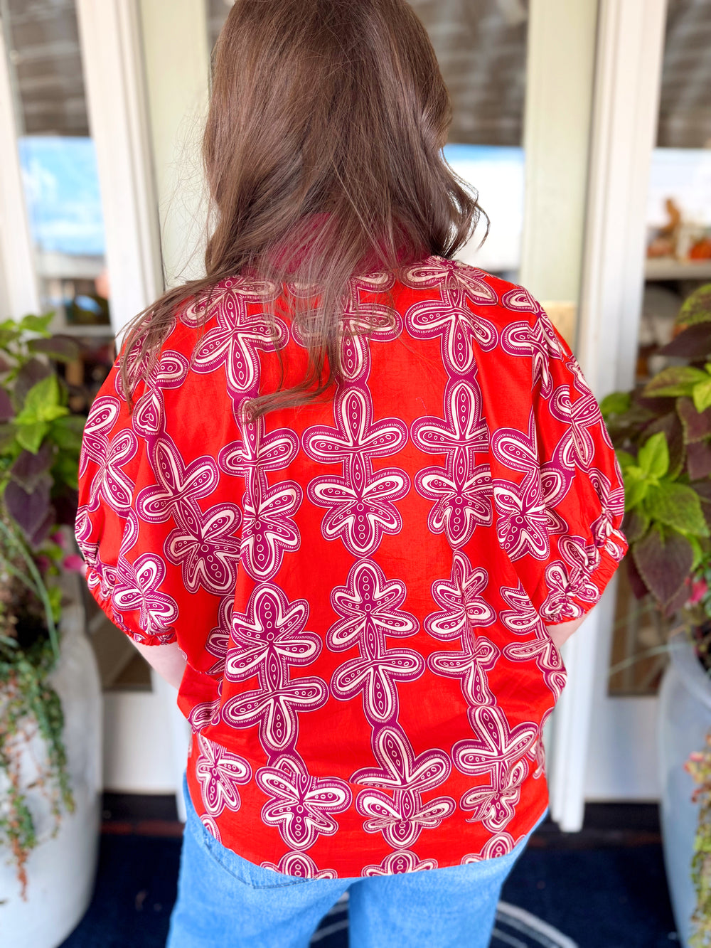 The Henley Floral Top (S-L)