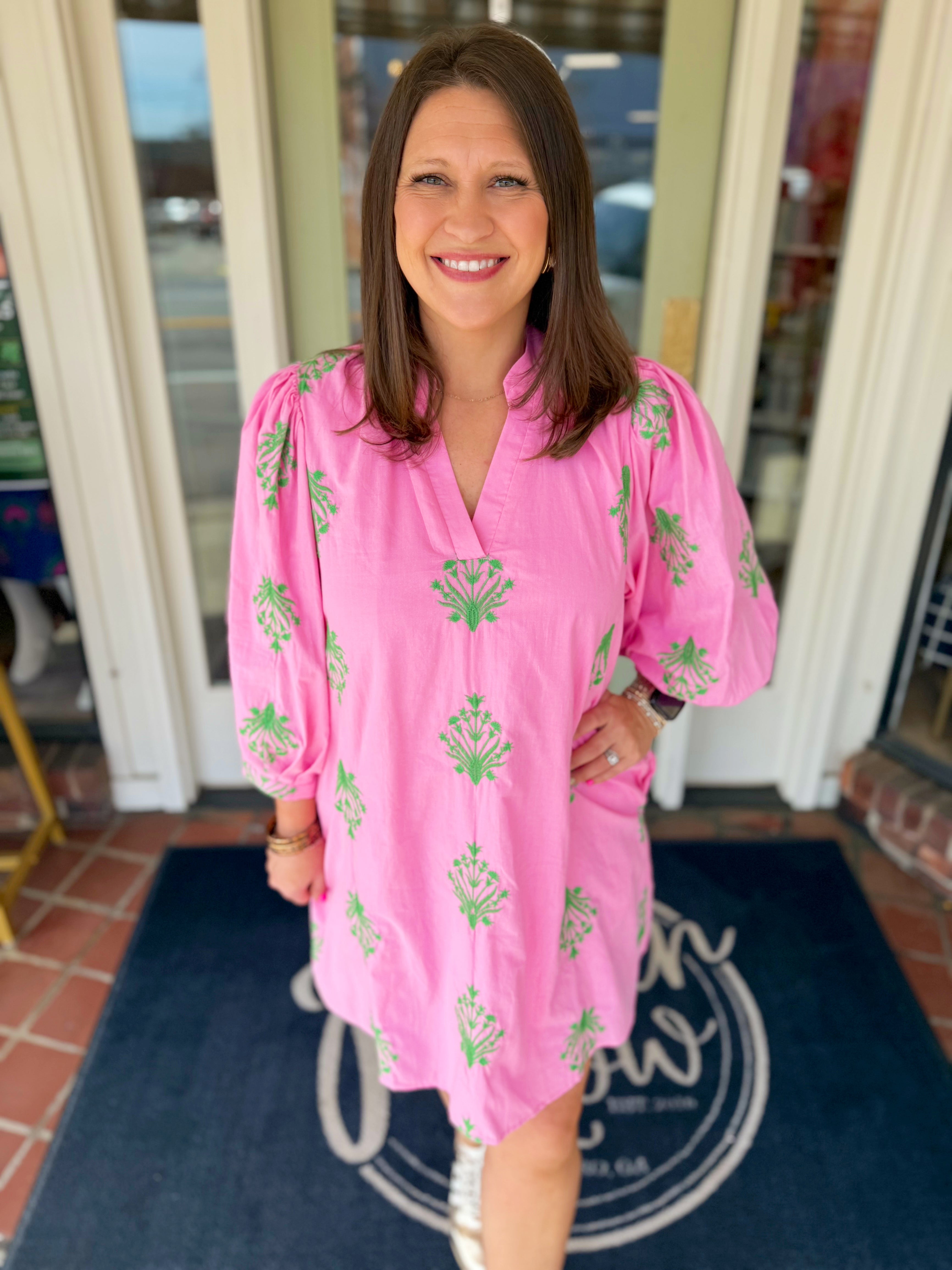 The Palmer Embroidered Mini Dress