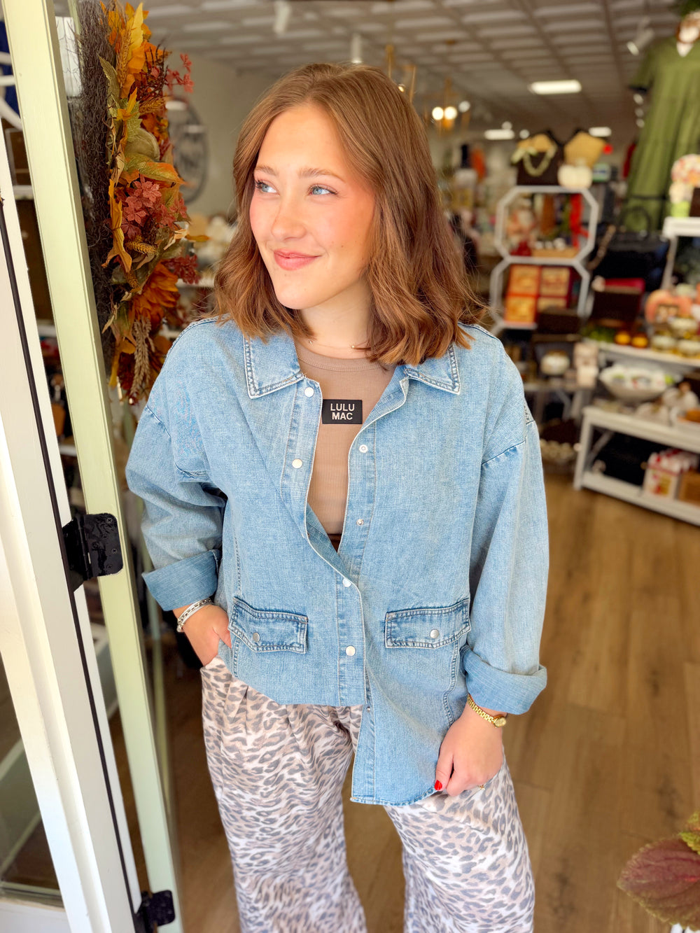 The Hattie Denim Top (S-L)