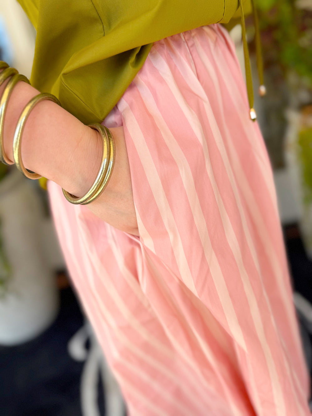 The Karla Wide Stripe A-Line Skirt (S-L)