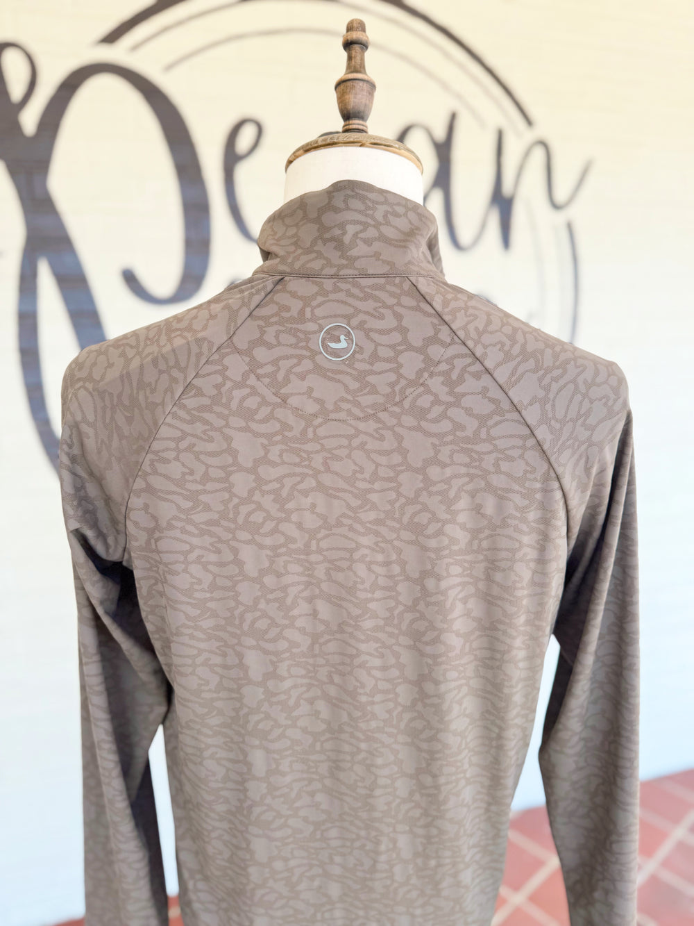 Sagaponack Performance Quarterzip in Dark Gray Camo By Southern Marsh