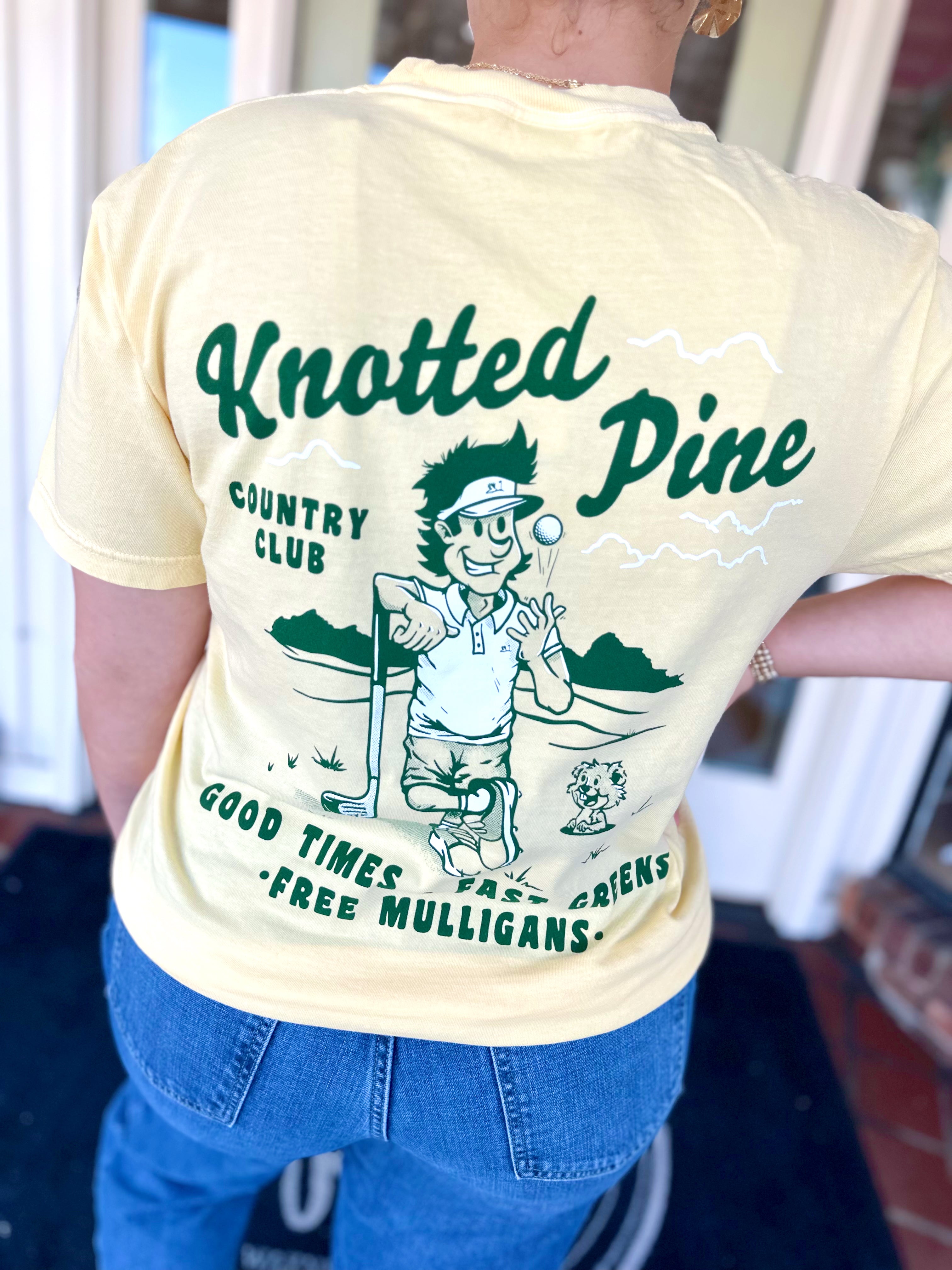 Free Mulligans Tee in Butter By Knotted Pine