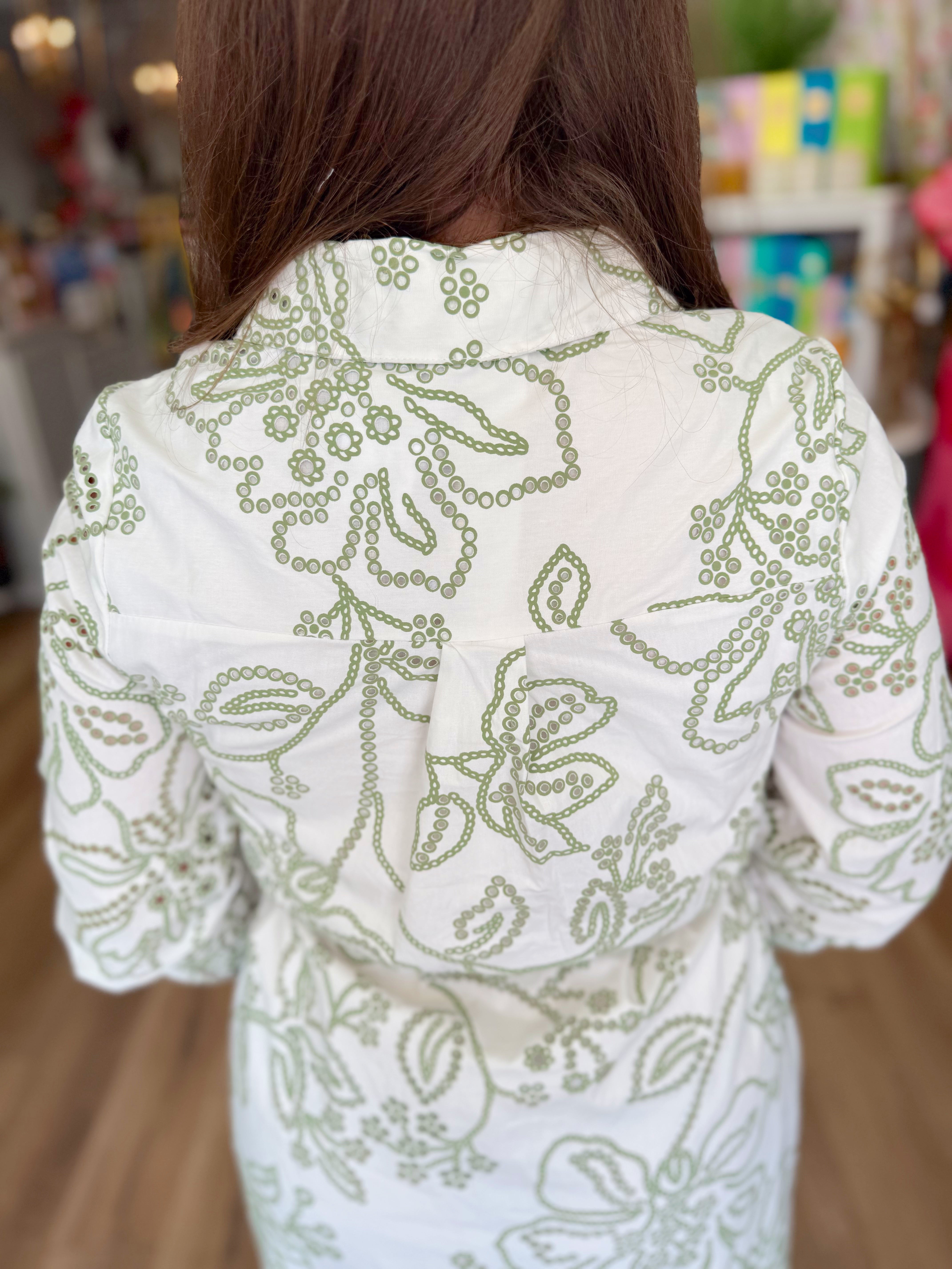 The Sarah Dress in Lacecap White by Mary Square