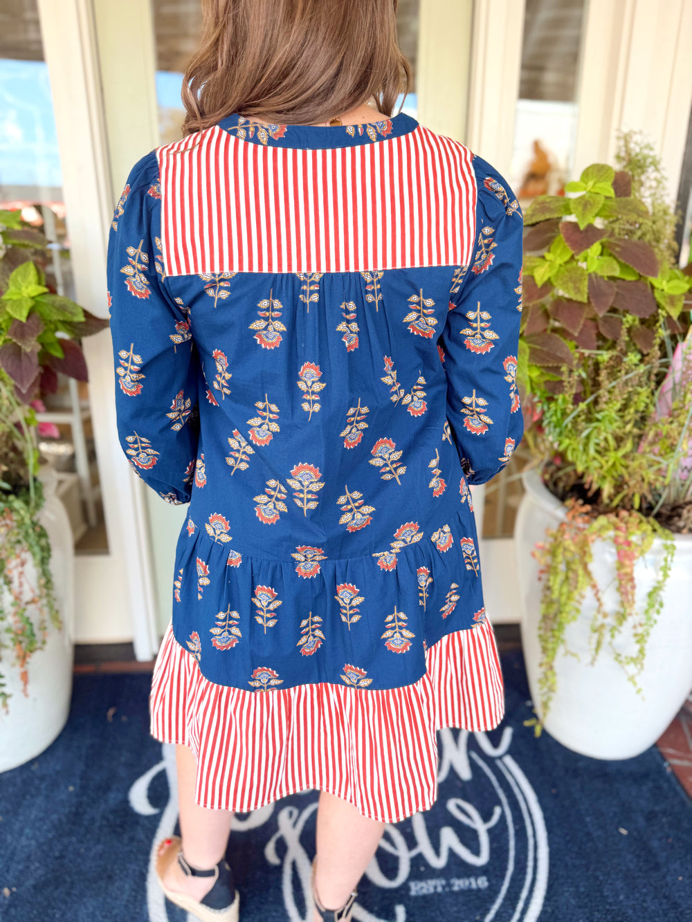 The Harvest Tunic Dress in Navy (S-L)