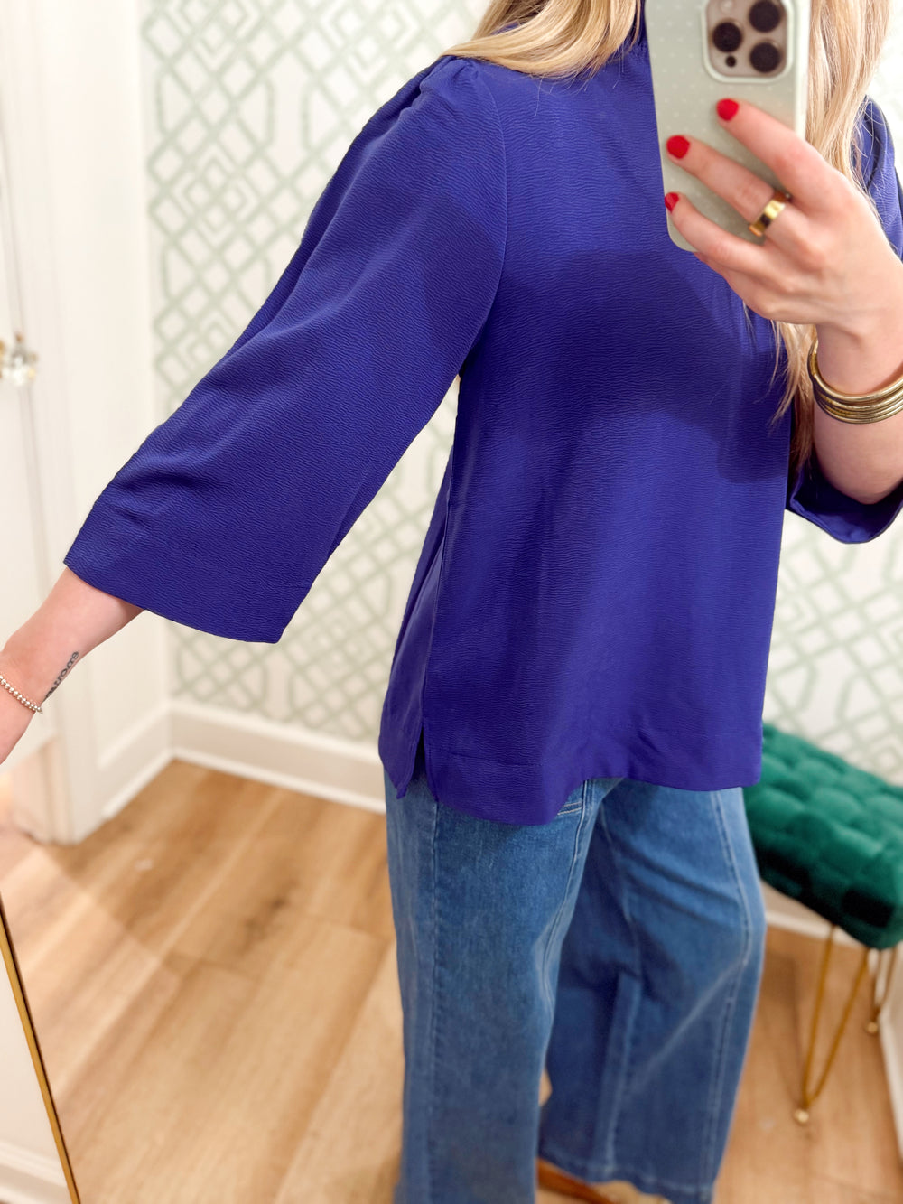 The Allison Ruffle Collar Top (S-L)