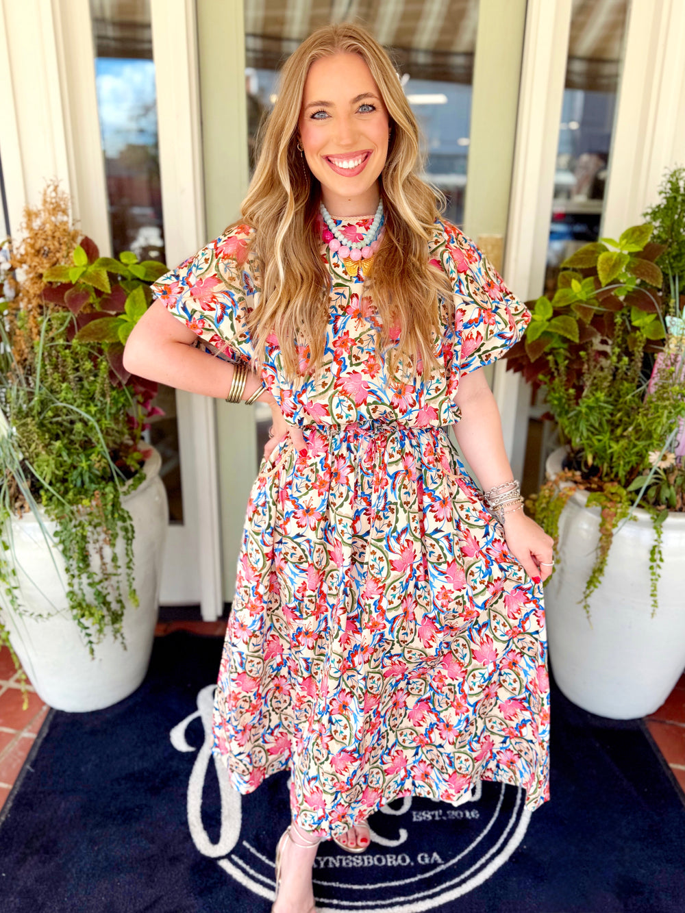 The Miley Floral Print Midi Skirt (XS-L)
