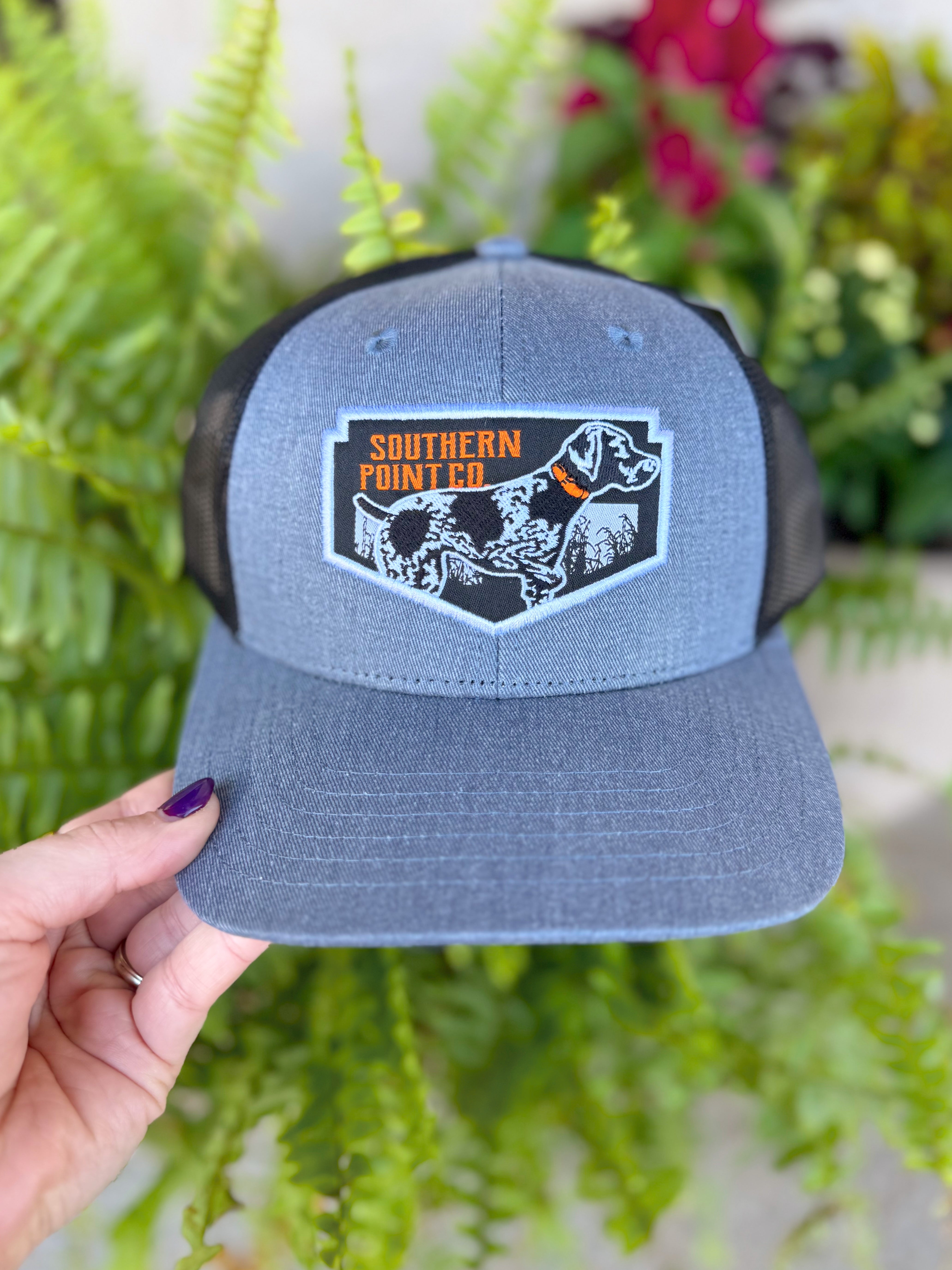 Patch Trucker Hat in Grey by Southern Point Co.