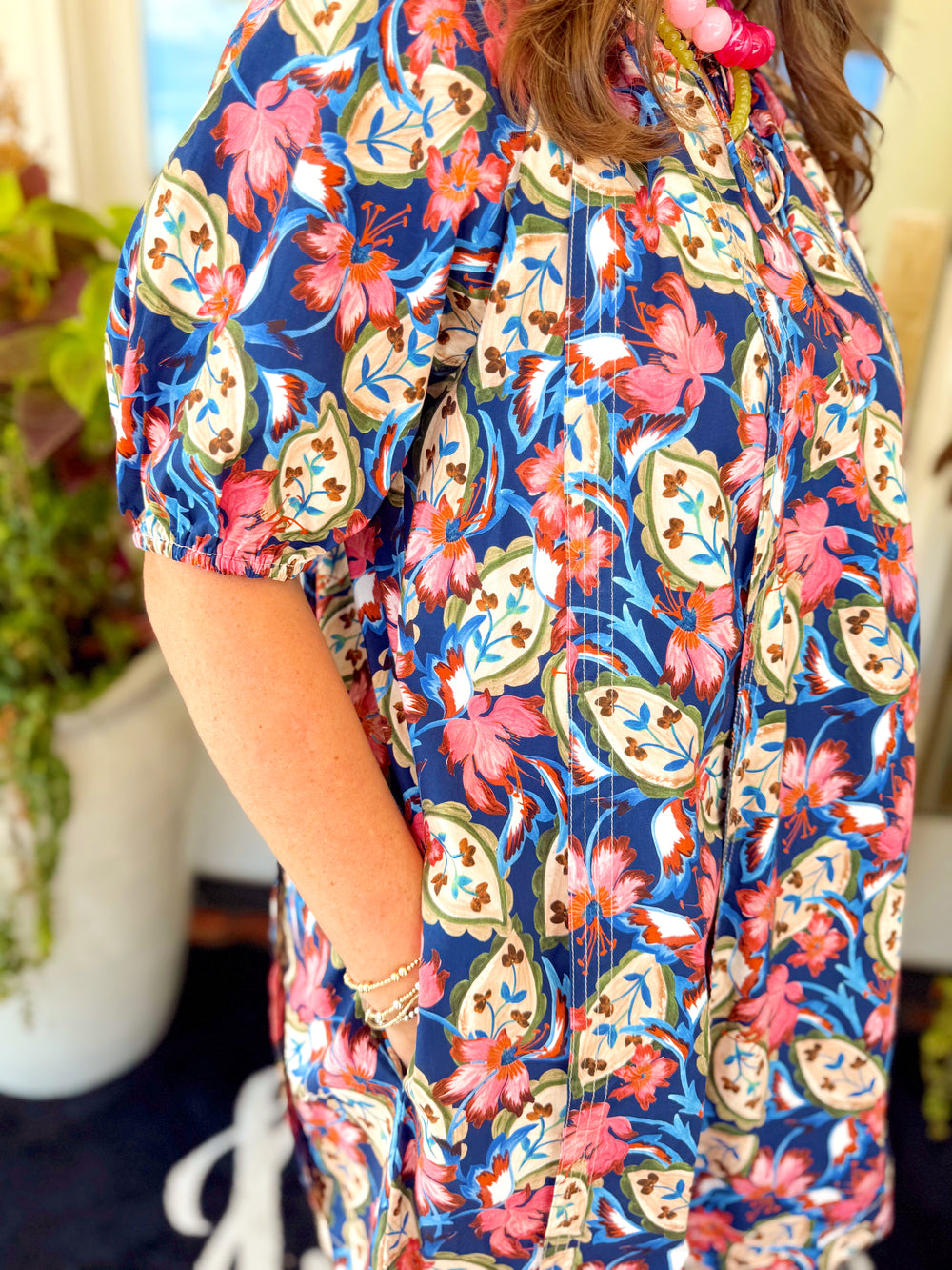 The Botanica Tapestry Print Puff Sleeve Mini Dress (XS-L)