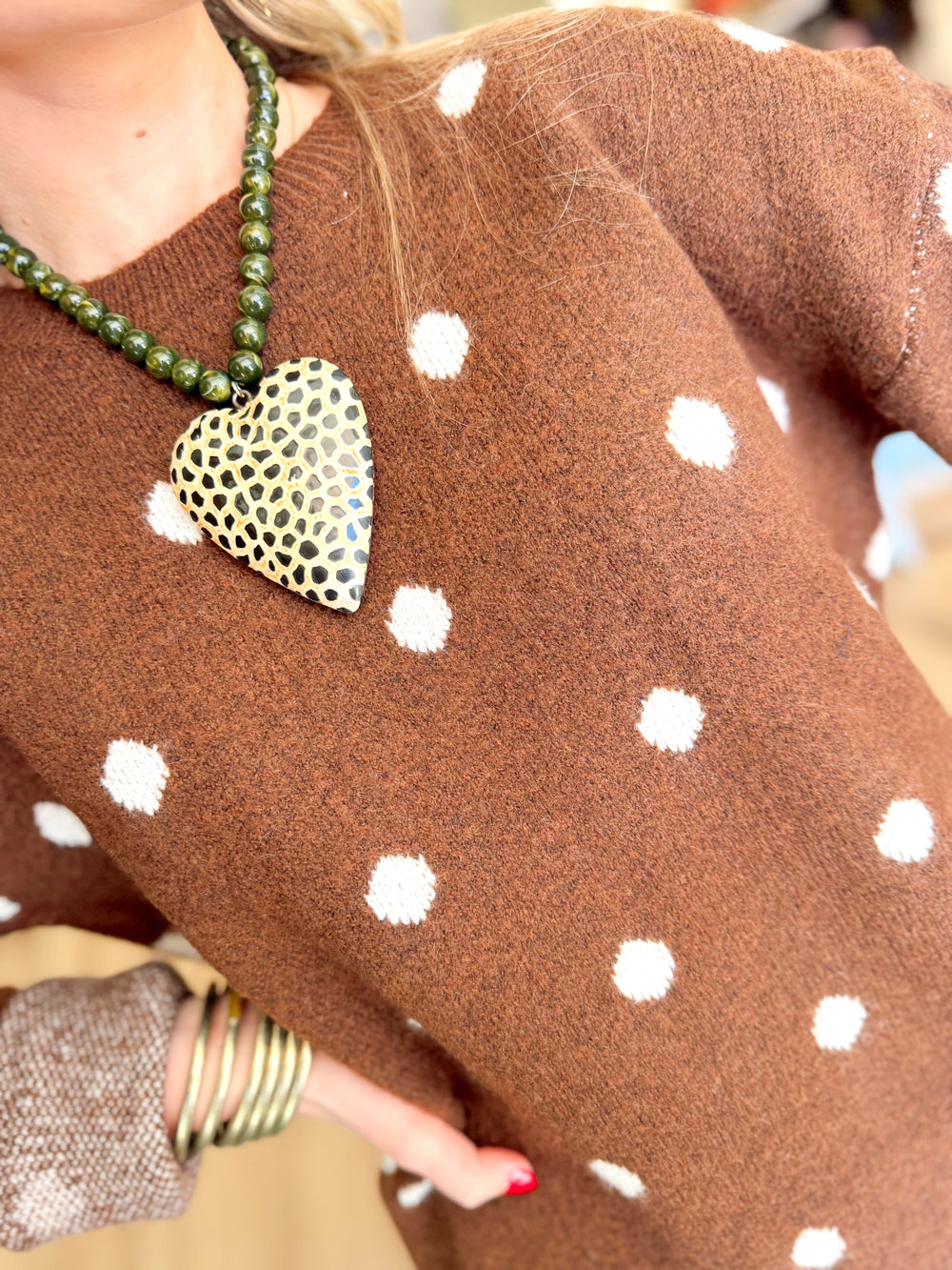 The Denise Polka Dot Sweater (S-L)