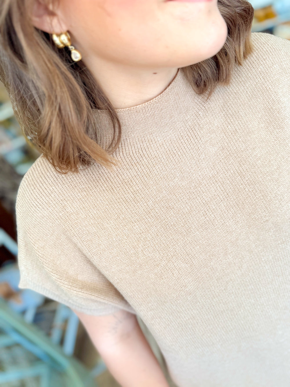 The Cecily Mock Neck Sweater Top (S-L)