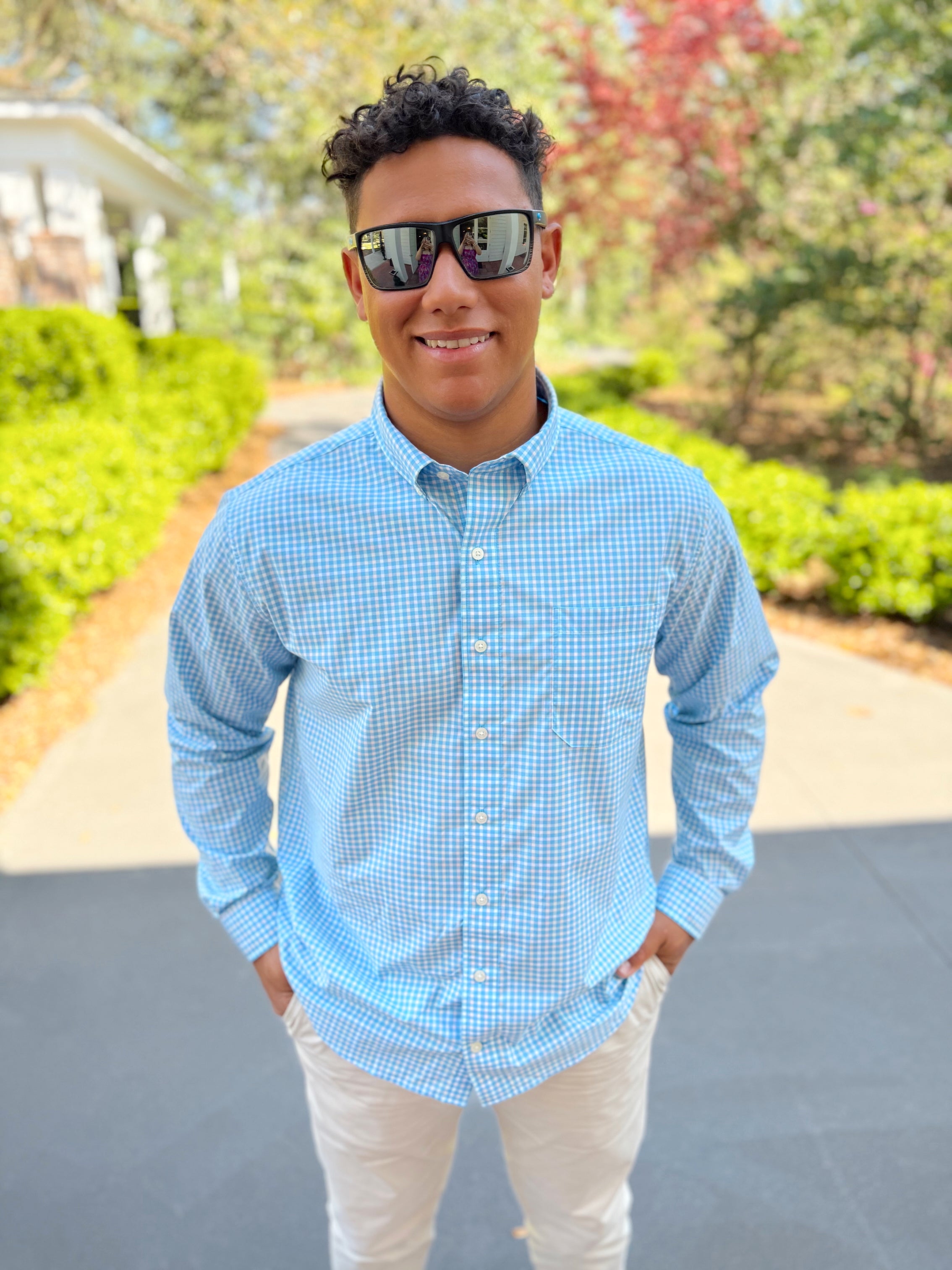 Samford Check in Aquaverde By Southern Shirt