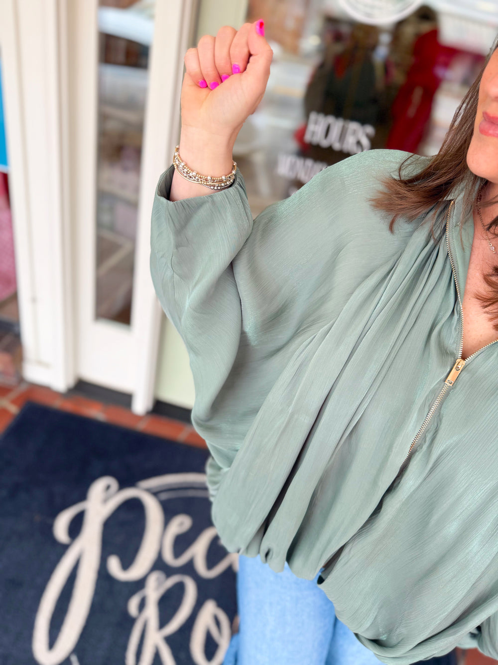 The Jillian Gathered Hem Jacket