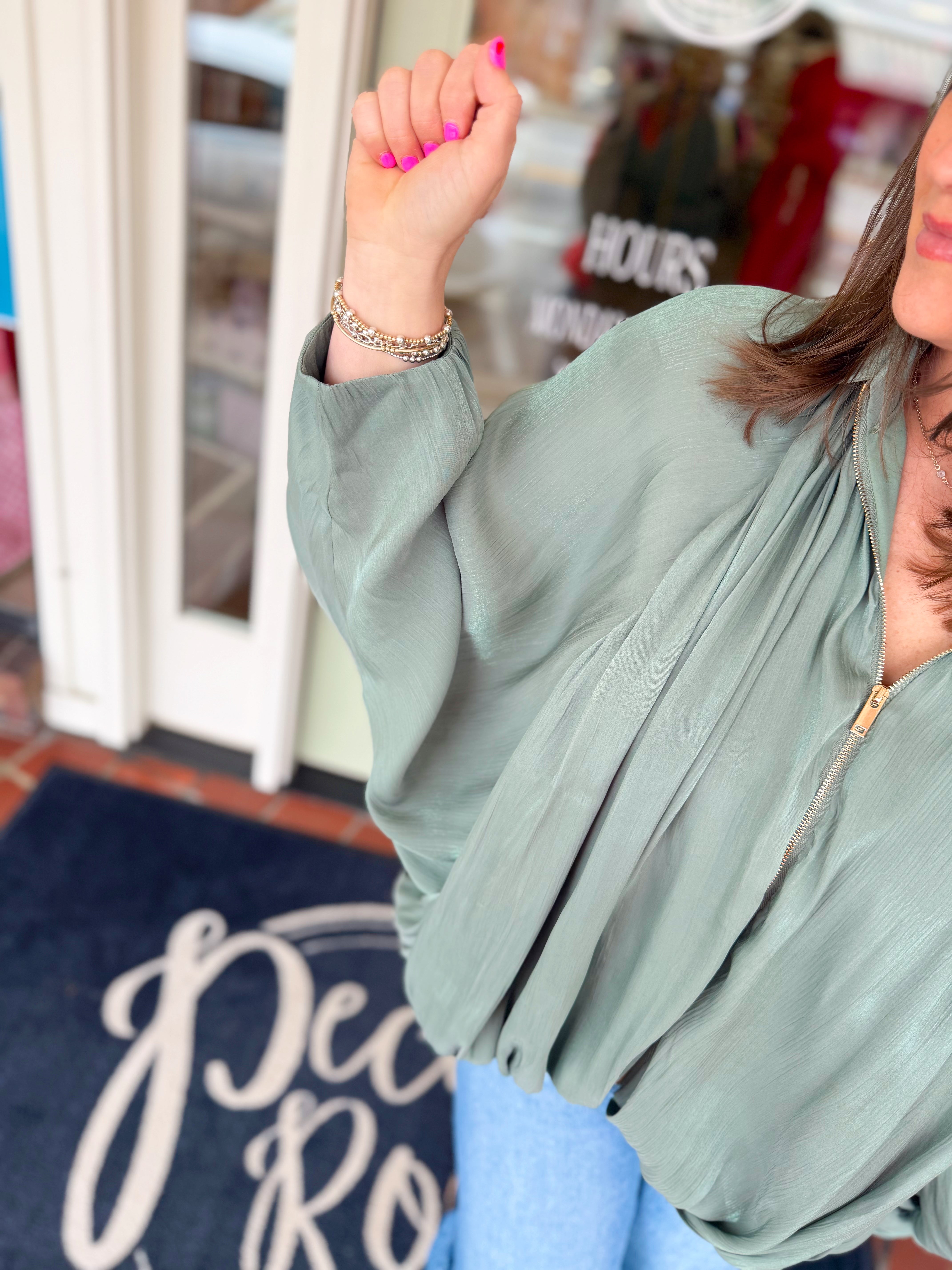 The Jillian Gathered Hem Jacket