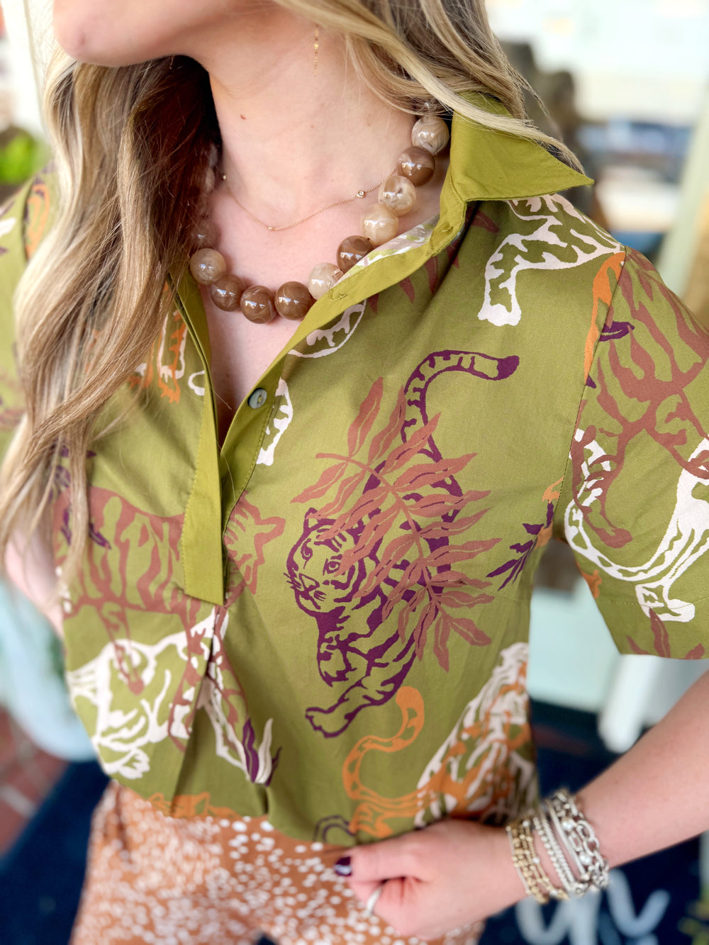The Opal Fall Printed Top (S-L)