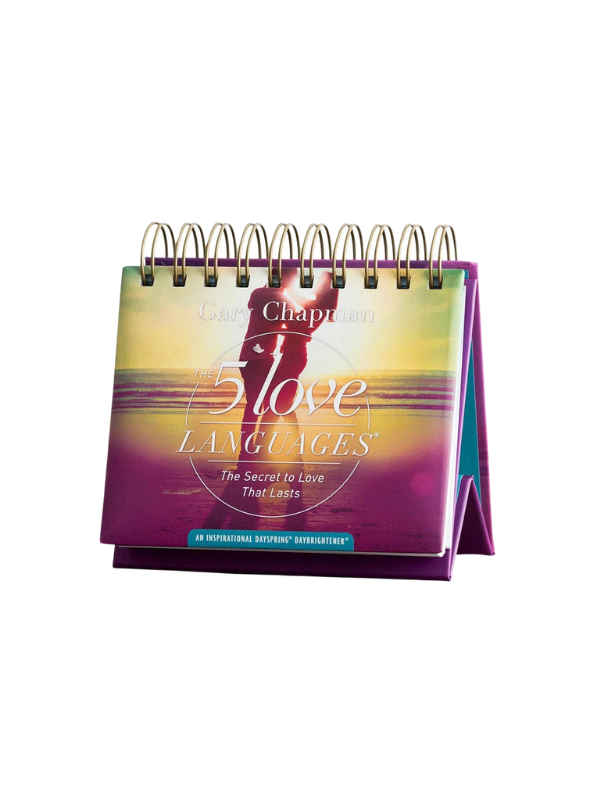 Desk perpetual calendar titled 'The 5 Love Languages'