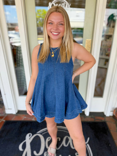 Denim sleeveless top 