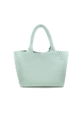 Mint textured handbag with matching small pouch