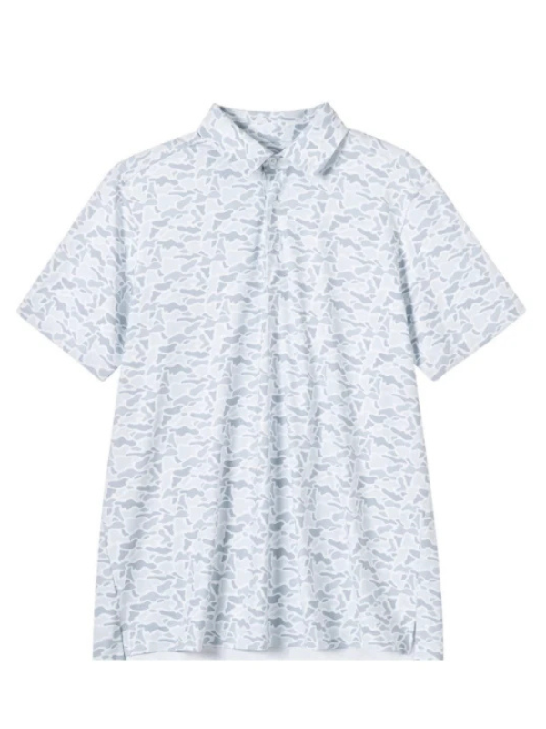 Soft grey camo print polo by meripex