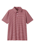 Micro striped red black and white polo by meripex