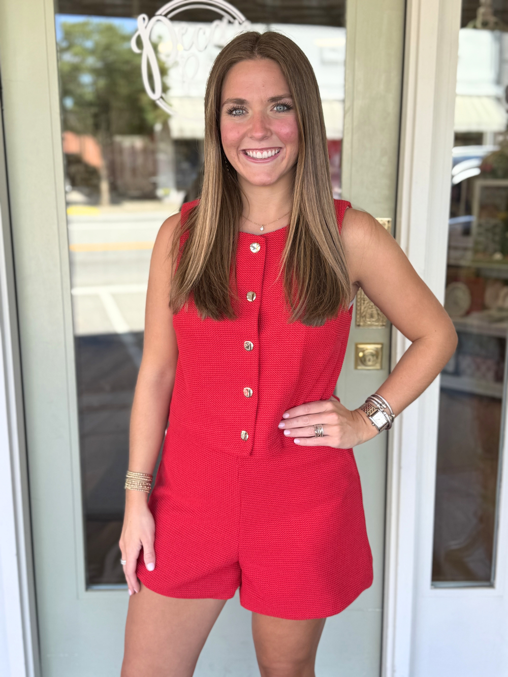 red vest with gold buttons