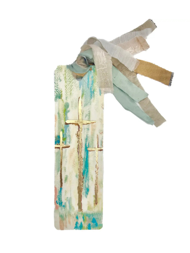 Three Golden Crosses Tassel Bible Bookmark