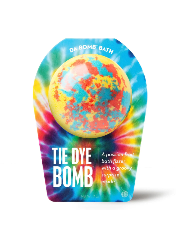 Tie Dye Yellow Bomb Bath Fizzer With Surprise Inside
