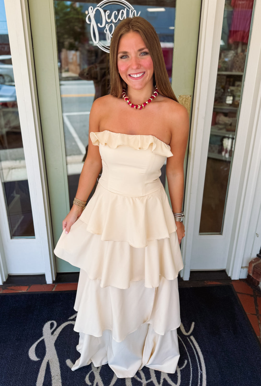 Tiered Maxi Dress with Tie Back