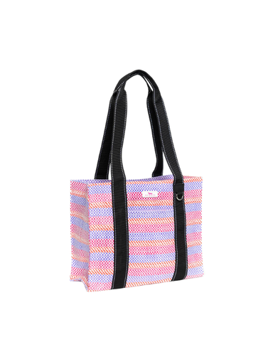 pink and purple Tiki time grab and go tote by scout