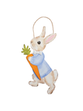 Tin bunny easter carrot decor door hanger 