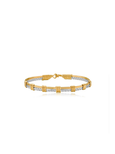 Silver and gold wire ronaldo bracelet 