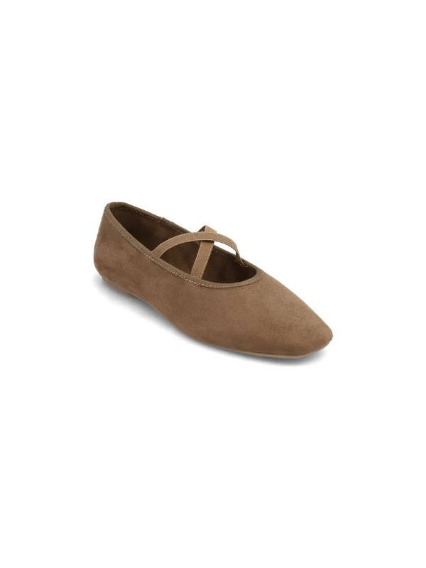 ballet brown Tori Flat in Stone