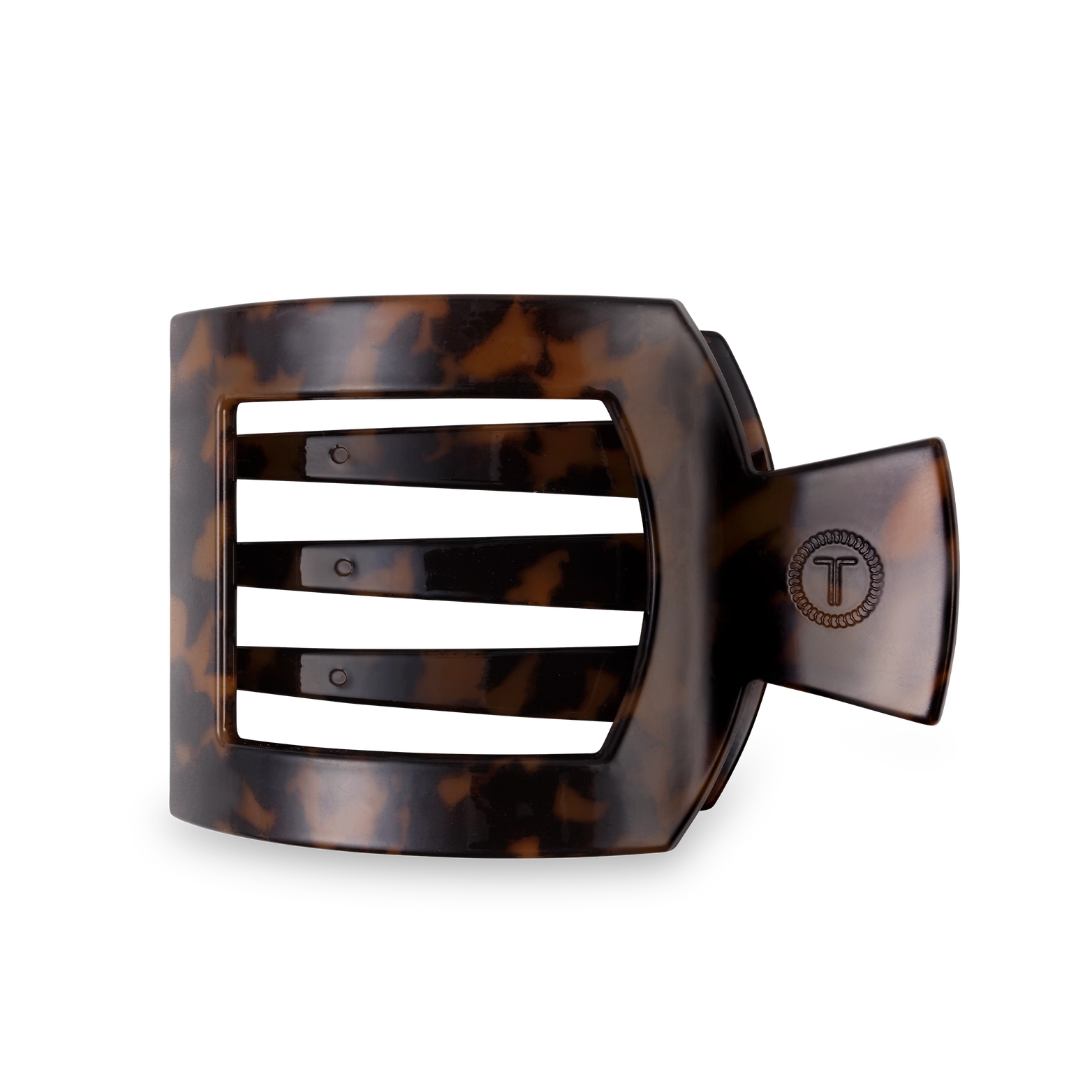 Tortoise Large Flat Square Hair Clip teleties