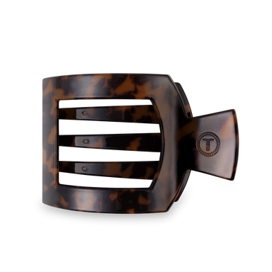 Tortoise Large Flat Square Hair Clip teleties