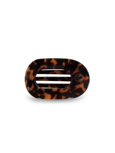 Tortoise Small Flat Round Hair Clip teleties