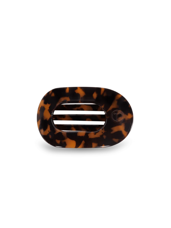 Tortoise Small Flat Round Hair Clip teleties