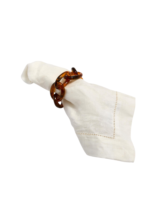 one Tortoise Swirl Chain Link Napkin Ring
