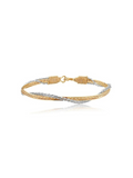 Gold and silver wire bracelet by Ronaldo, handmade in the USA. A timeless piece that can be used for years to come 