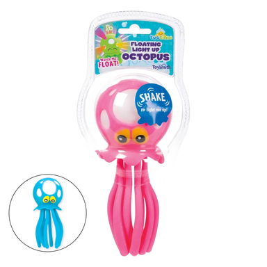 Pink toy octopus with light-up feature 