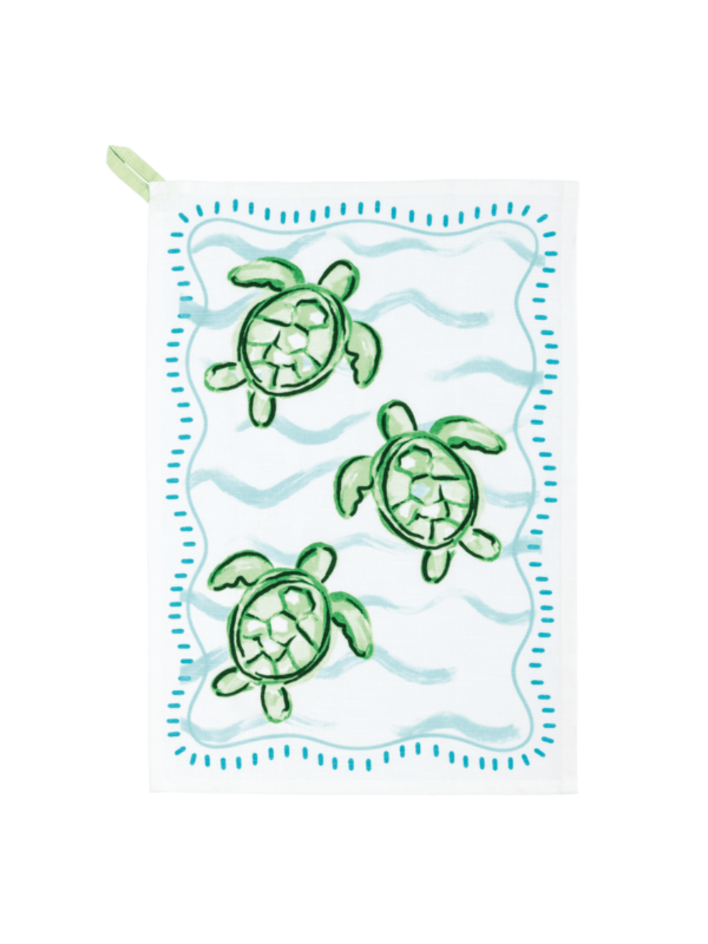 green sea Turtle Sea Printed Tea Towel by Mudpie