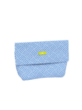 blue twisted pattern pouch tote