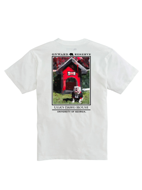 White UGA Dawg House Tee