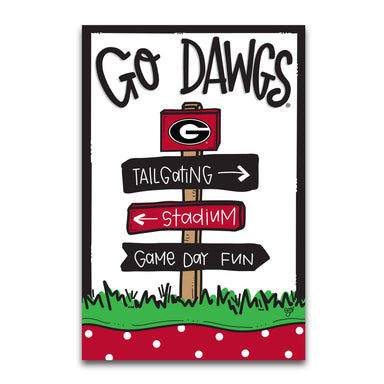 UGA Direction Sign Flag with dots at the bottom 