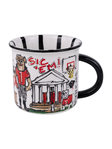 UGA Iconic Landmarks Mug Sic Em University of Georgia Cup