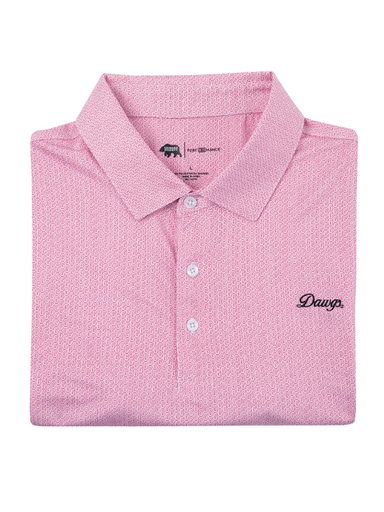 UGA Vintage Red G Printed Polo 