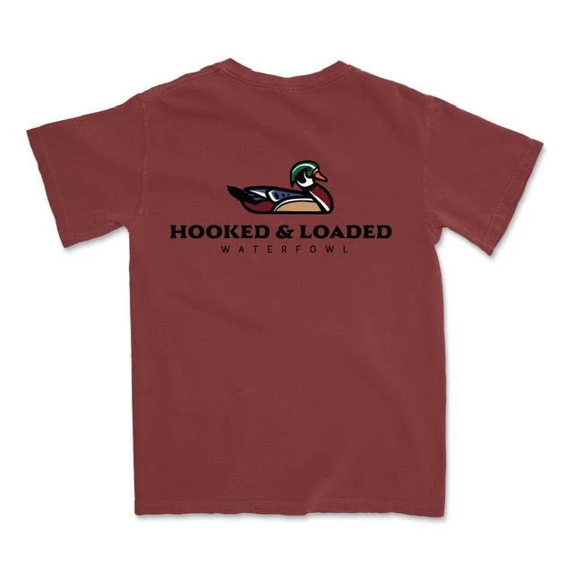 Woodie Waterfowl Tee in Brick