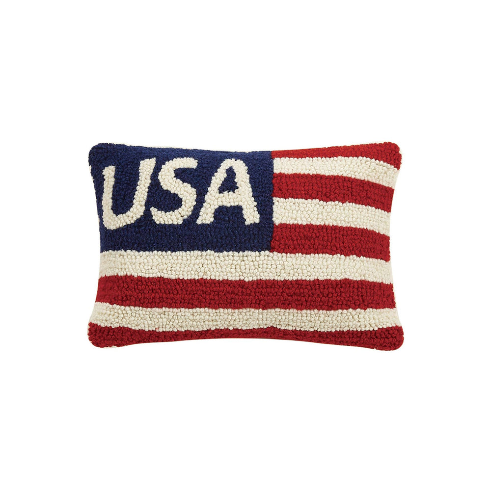 USA Flag Hook throw Pillow