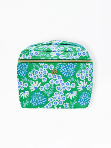 Green floral travel bag by mary square